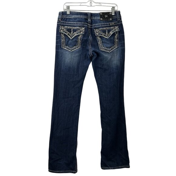 Miss Me Jeans Womens Size 30 Stretch Denim Boho Biker Rock Y2K Western - Picture 11 of 16